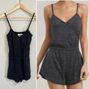 Aritzia Golden by TNA  Farewell Romper Black